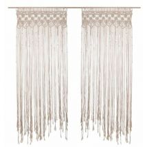Lot de 2 Rideaux à fil détails macramé Rituality