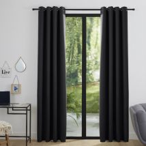 Lot de 2 Rideaux occultant 140 x 260 cm 'Night' Truffe