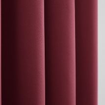 Univers Decor - Lot de 2 rideaux occultant thermique Bordeaux 140 x 260 cm
