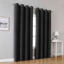 Lot de 2 rideaux 140240cm noir
