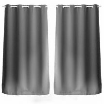 Lot de 2 Rideaux uni avec œillets