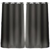 Lot de 2 Rideaux unis occultants avec œillets