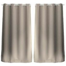 Lot de 2 Rideaux unis occultants avec œillets