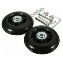 Lot de 2 Roues de Rechange pour Valise avec essieux Noir 40mm18mm roue universelle pour valise