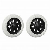 Lot de 2 Roulettes de Rechange pour Chariot de Courses - Noir
