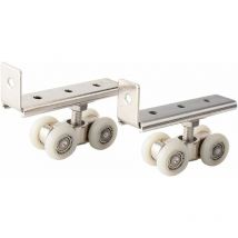 Lot de 2 roulettes pour porte coulissante, armoire, porte coulissante, armoire, placard, fenêtre