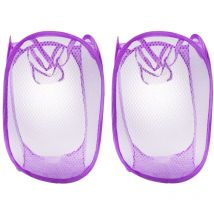 Lot de 2 sacs à linge pliables en maille pour vêtements, pochettes de rangement pour linge pour la maison