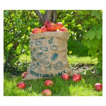 Lot de 2 sacs de stockage en toile de jute imprimée Contenance: 33L (20kg)