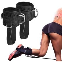 Lot de 2 sangles de cheville réglables, sangles de cheville à double anneau en D