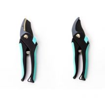 Lot de 2 sécateurs Suan Lame franche et lame enclume - En acier