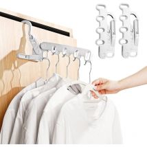 Feiyue - Lot de 2 séchoirs à linge pliables pour l'intérieur, gain de place et organisateur de garde-robe, support de voyage portable et pliable
