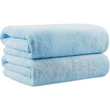 Sunxury - Lot de 2 serviettes de bain (68.6 x 137.2 cm) - Serviette de bain en microfibre à séchage rapide pour le sport, le yoga, le spa, le fitness