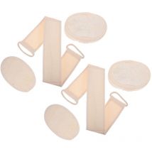 Lot de 2 serviettes de bain en luffa, éponges, chiffons de nettoyage naturels, lingettes en coton
