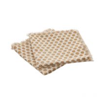 Lot de 2 Serviettes de Table Imprimé 'Maha' 40x40cm Beige