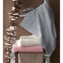 Lot de 2 Serviettes De Toilette Unies et Colorées Ficelle 50x100 cm