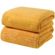 Lot de 2 serviettes en microfibre pour cheveux à séchage rapide, adaptées à tous les types de cheveux, ultra absorbantes, cheveux longs et épais (29