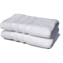 Lot de 2 serviettes Lovely Home 2 Draps de douche 70 x 140 cm - Blanc