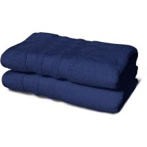 Lot de 2 serviettes Lovely Home 2 Draps de douche 70 x 140 cm - Bleu marine
