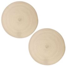 Lot de 2 sets de table TressÇs Ronds - Diam. 38 cm - Noir