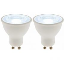 Lot de 2 spots led GU10 5W - Blanc neutre - 400lm 6500K - Zenitech
