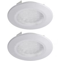 Lot de 2 lampes led encastrées salle de travail éclairage intérieur spots muraux plafond titane Brilliant G00762/11