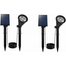 Lot de 2 spots solaires spiky away W34 Noir Plastique H42cm