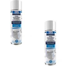 Lot de 2 Sprays colle feutrine pool GEB