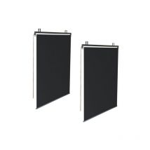 Idmarket - Lot de 2 stores enrouleurs L.124 x h. 225 cm pour pergola noir