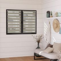 Lot de 2 stores jour nuit prêt-à-poser sans percer h250cm - Marron - L45 x H250cm