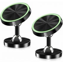Lot de 2 supports magnétiques pour téléphone de voiture universels, support de téléphone rotatif à 720 degrés avec aimants puissants pour iPhone