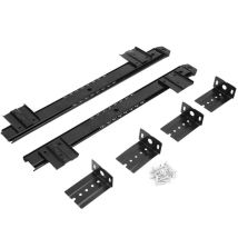 Lot de 2 supports coulissants pour clavier d'ordinateur de bureau en acier laminé à froid épais (noir)