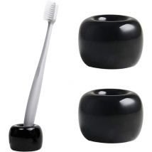 Lot de 2 supports de brosse à dents en céramique, boîte de rangement pour brosse à dents