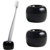 Lot de 2 supports de brosse à dents en céramique, boîte de rangement pour brosse à dents