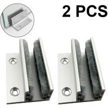 Fei Yu - Lot de 2 supports de porte coulissante en verre de type f, butée de porte automatique, séquenceur de porte coulissante en forme de u
