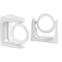 Lot de 2 supports de tringle à rideau de salle de bain, accessoires pour rideau de douche