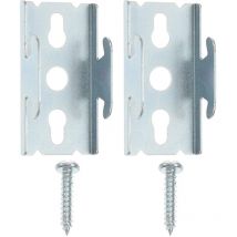 Lot de 2 supports de tringle à rideau en fer pour double tringle à rideau