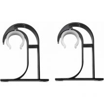 Lot de 2 supports de tringle à rideau, support mural pour tringle à rideau, support de montage au plafond, en alliage de zinc, support de tringle à