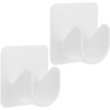 Lot de 2 supports de tringle à rideaux en plastique blanc sans perçage