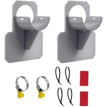 Lot de 2 supports de tuyaux pour piscine hors sol, accessoires de piscine, tuyaux pour piscines hors sol, gris