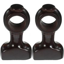 Lot de 2 supports muraux en bois pour tringle à rideau
