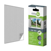 Moustiquaire, Blanc, Sans perçage, Auto-agrippante, Pour fenêtre standard 130 x 150 cm