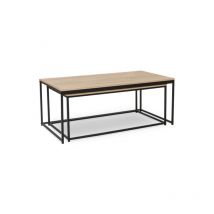Idmarket - Lot de 2 tables basses gigognes detroit 100/113 design industriel