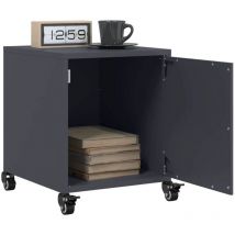 Lot de 2 Tables de chevet, Tables d'appoint, Tables de nuit anthracite 36x39x43,5 cm acier FR663630 Maison Chic