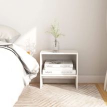 Maison Chic - Lot de 2 Tables de chevet Tables d'appoint Tables de nuit Blanc 40x30,5x40 cm Bois de pin massif 86761