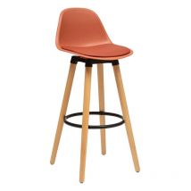 Lot de 2 tabourets bar déco style scandinave 'Maxon' Atmosphera - Couleur: Terracotta