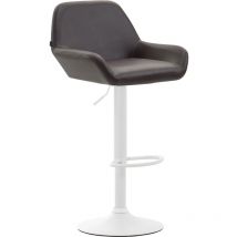 Réglez 2 tabourets de bar Braga en marron, Weiß
