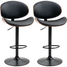 MH - Lot de 2 tabourets de bar brian coloris noir