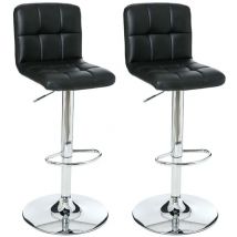 Atmosphera Créateur D'intérieur - Ensemble de 2 bar tabourets Delek Noir Couleur l. 44.5 x p. 54 x h. 90 cm - 0