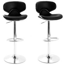 Miliboo - Tabourets de bar design noirs (lot de 2) pegase