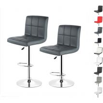 Skecten - Lot de 2 tabourets de bar (9 couleurs disponibles )gris